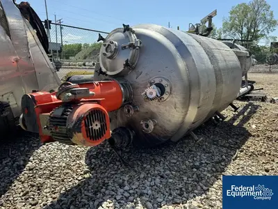 USED Lee Industries 750 Gal Lee Vacuum Kettle,304 S/S, 100# Jacket