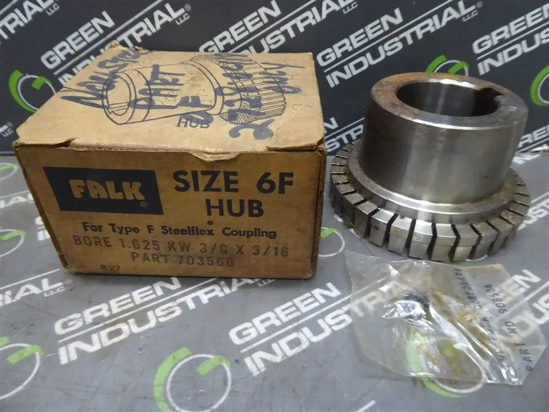 FALK 703568 Steelflex Coupling Hub 3/8x3/16 Keyway 1.625" Bore Surplus