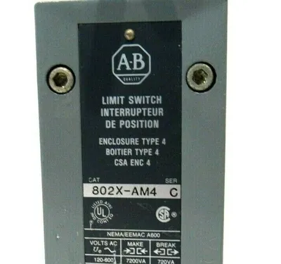 NEW ALLEN BRADLEY 802X-AM4 LIMIT SWITCH SER.C 802XAM4