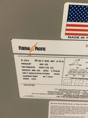 USED FEDERAL PACIFIC FH51CEMD