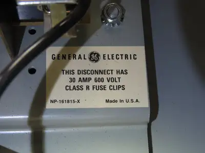General Electric NP-161815-1 Combination Motor Starter Fused Size 0 30 Amp 600v