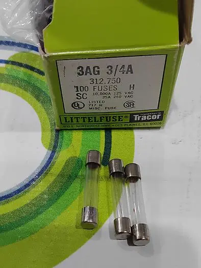 NEW LITTLEFUSE 3AG 3/4A
