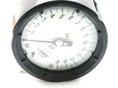 NEW AMETEK 1981SR PRESSURE GAUGE 15 PSI 4 1/2 INCH FACE 250068X