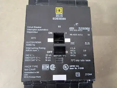 NEW SQUARE D EDB36080