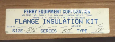 NEW PERRY EQIPMENT 2 1/2'' FLANGE INSULATION KIT