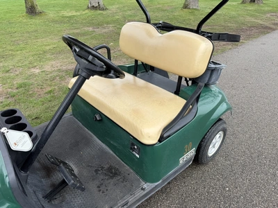 (1) 2015 E-Z-Go golf cart with a Kawasaki gas engine, does not include Club canopy, includes ball wa...