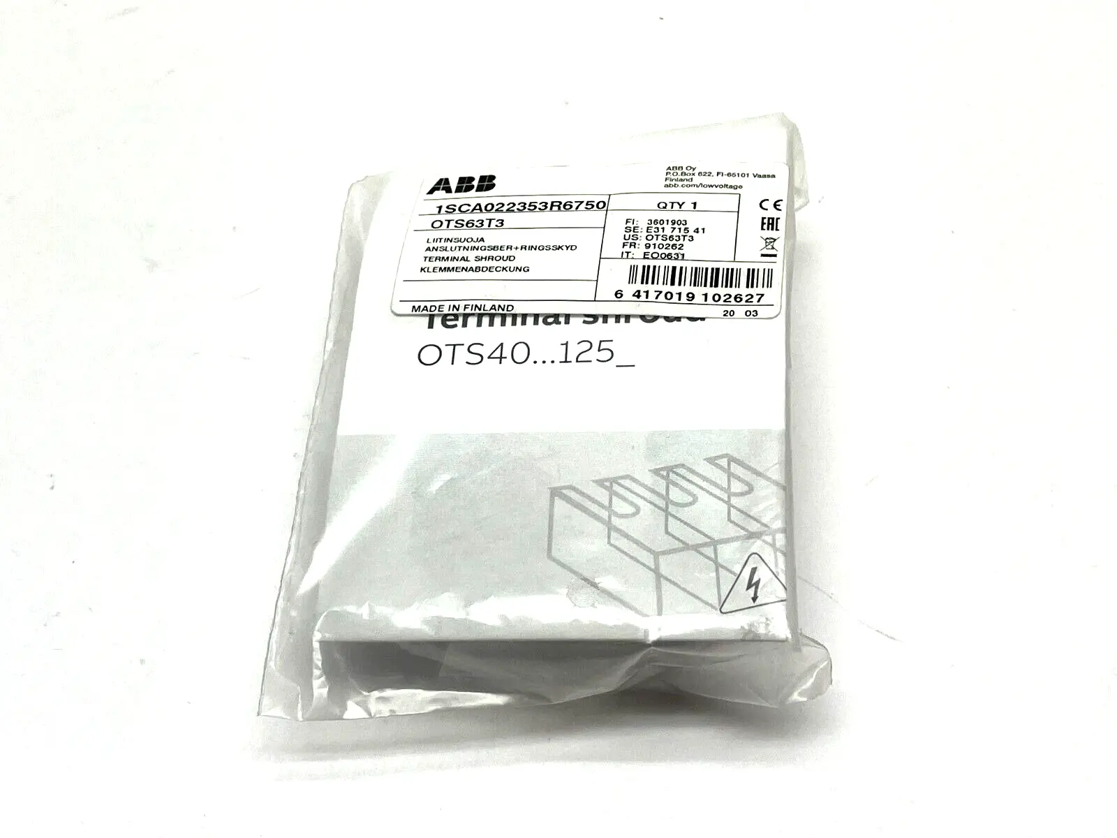 OTS63T3 | ABB  Terminal Shroud 1SCA022353R6750 - New