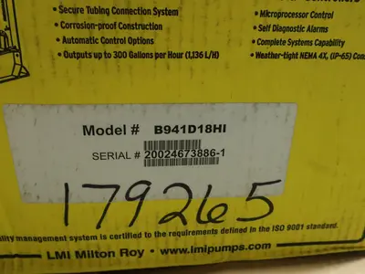 PALLET OF ASSORTED METERING PUMPS, MILTON ROY, LMI, PROMINENT