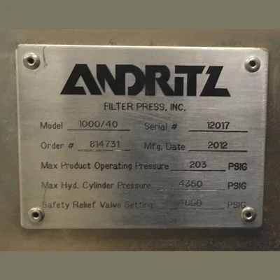 NEW ANDRITZ 1000/95, MIXED PACK MEMBRANE