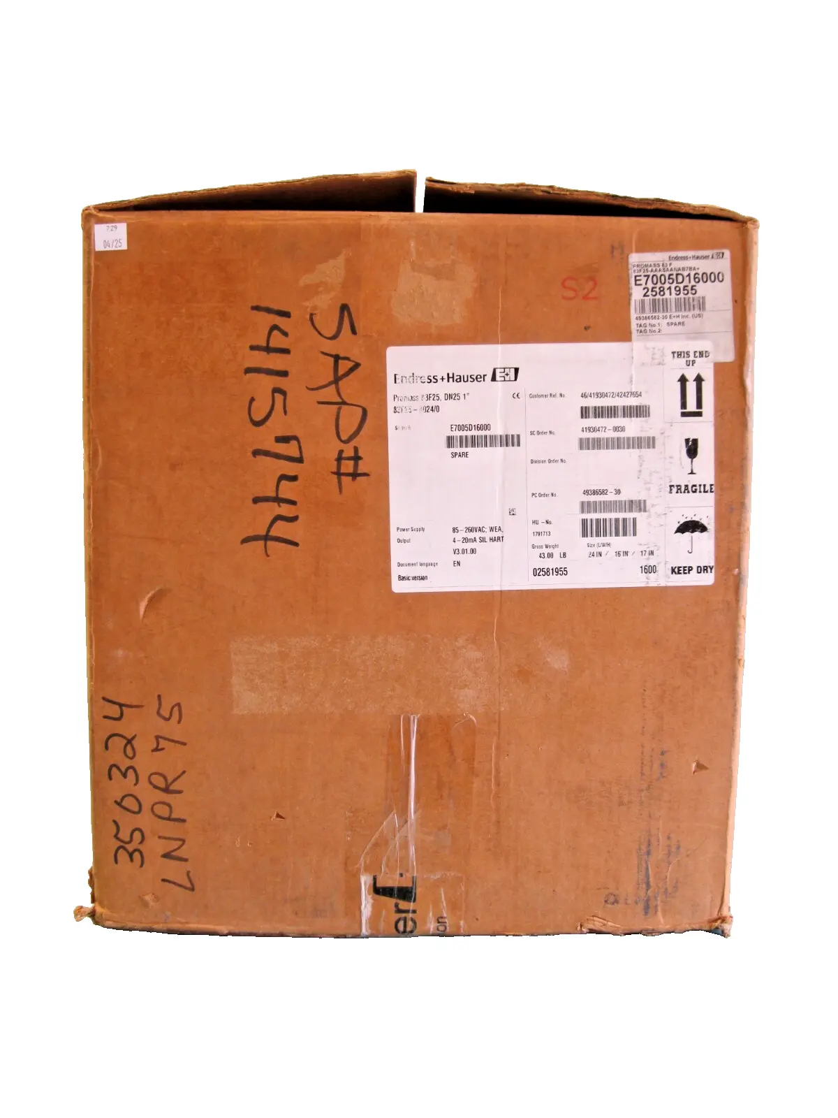 NEW Endress+Hauser 83F25-AAASAANAB7BA+