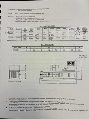 Used MAX PAK HCE60FE-8 Balers Florida US | ESCOBAR TRADING, INC. #383241