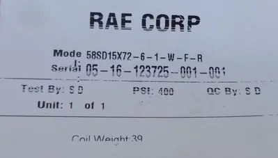 USED RAE 58SD15X72-6-1-W-F-R