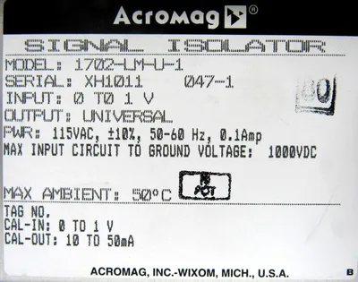 NEW ACROMAG 1702-LM-U-1 SIGNAL ISOLATOR 1702LMU1