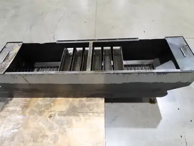 Enomoto Hinge Belt CNC Chip Conveyor 16"x 62" Infeed 36-42" Discharge 220V 3PH