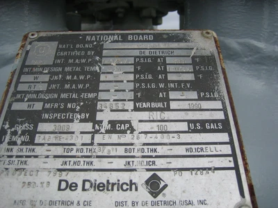 DE DIETRICH 100 GALLON Glass Lined Reactors | Perry Equipment (3)