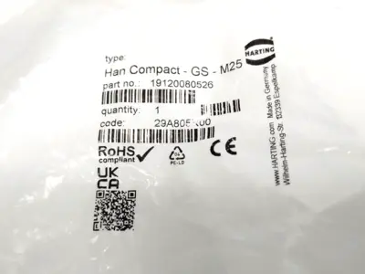New | in-Stock HARTING Han Compact-HSE-M25,19120080526 Connector Accessories Michigan US | Maverick Industrial Sales #1481534