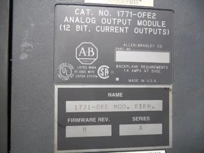 Allen Bradley 1771-OFE2/A PLC-5 Analog Output Module Used