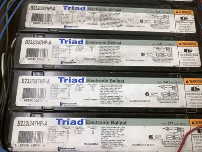 Triad B232I347HP-A 2 Lamp T8, T8/U Electronic Ballast 347V -NIB of 9