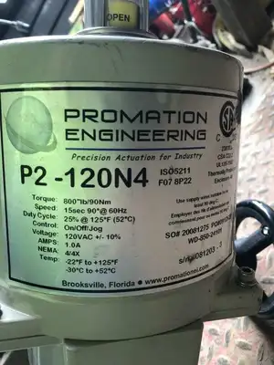 Promation Engineering P2-120N4 Quarter Turn Electric Actuated Ball Valve 2″ WCB