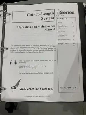 2018 ASC A-SERIES HYDRAULIC FEED SYSTEM: FOR CTL SHEAR, SLITTER OR ROLLFORMER: YOBRO #24961