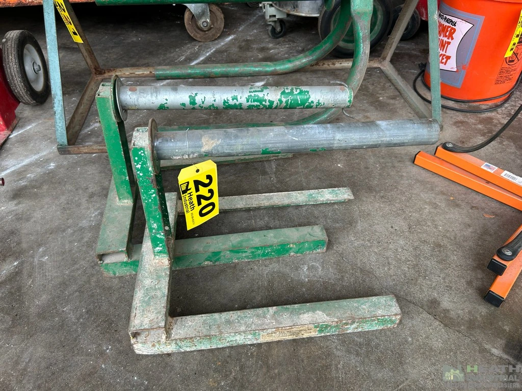 Used _UNKNOWN_ (2) GREENLEE 644 ROPE SPOOL STANDS Wire Payoffs Illinois US | Heath Industrial Auction Services #1379738