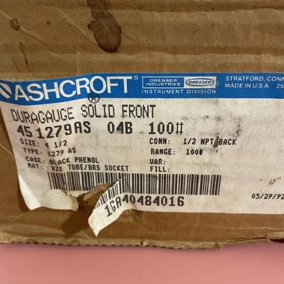 NEW Ashcroft 45 1279AS