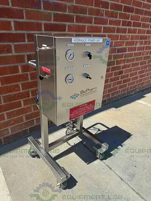 USED BIOPHARM HYDRAULIC POWER UNIT W/ INTERFACE DEVICES P SERIES PUMP