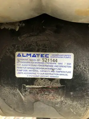 ALMATEC CHEMICOR Series 316SS Membrane Double Diaphragm Pump 102PSI ; 1/2″ X 2″