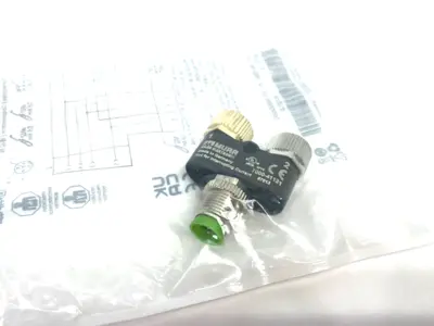 New | in-Stock Murrelektronik T-Coupler M12 male / 2x M12 female A-cod. Connector Accessories Michigan US | Maverick Industrial Sales #1391547