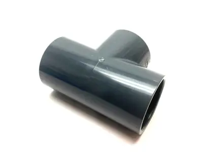 USED SPEARS TEE SLIP SOCKET FITTING GRAY PVCI SCH 80 3" X 3" X 3"