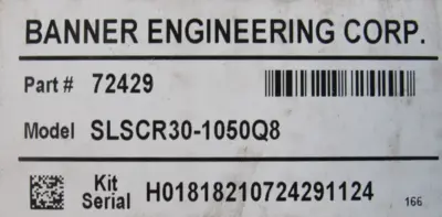 NEW BANNER SLSCR30-1050Q8 LIGHT CURTAIN RECEIVER 116766 72429 41-1/4"