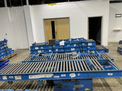 Interlake Roller Conveyer set, Width: 22"/24", Length: 90', w/ t