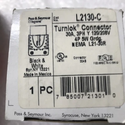 *NEW PASS & SEYMOUR LEGRAND WIRING TURNLOCK CONNECTOR ASSORTED QYT 8#