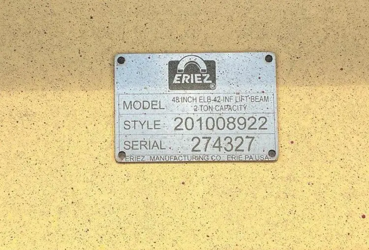 Used ERIEZ _UNKNOWN_ Lifting/Spreader Beams Ohio US | Yoder Brothers machinery 11 #88709