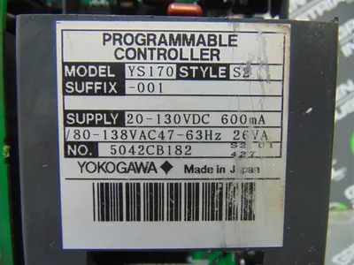 Yokogawa YS170-001 Programmable Controller Style S2 Used