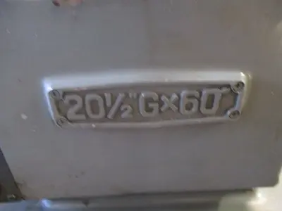 20.5" x 60" Webb, gap bed engine lathe, tooling