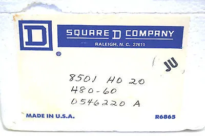 NEW SEALED SQUARE D 8501-HO-20 CONTACTOR 8501HO20