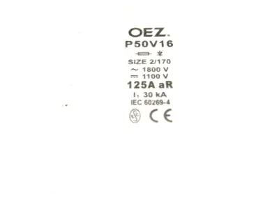 NEW OEZ P50V16 FUSE SIZE 2/170 125A