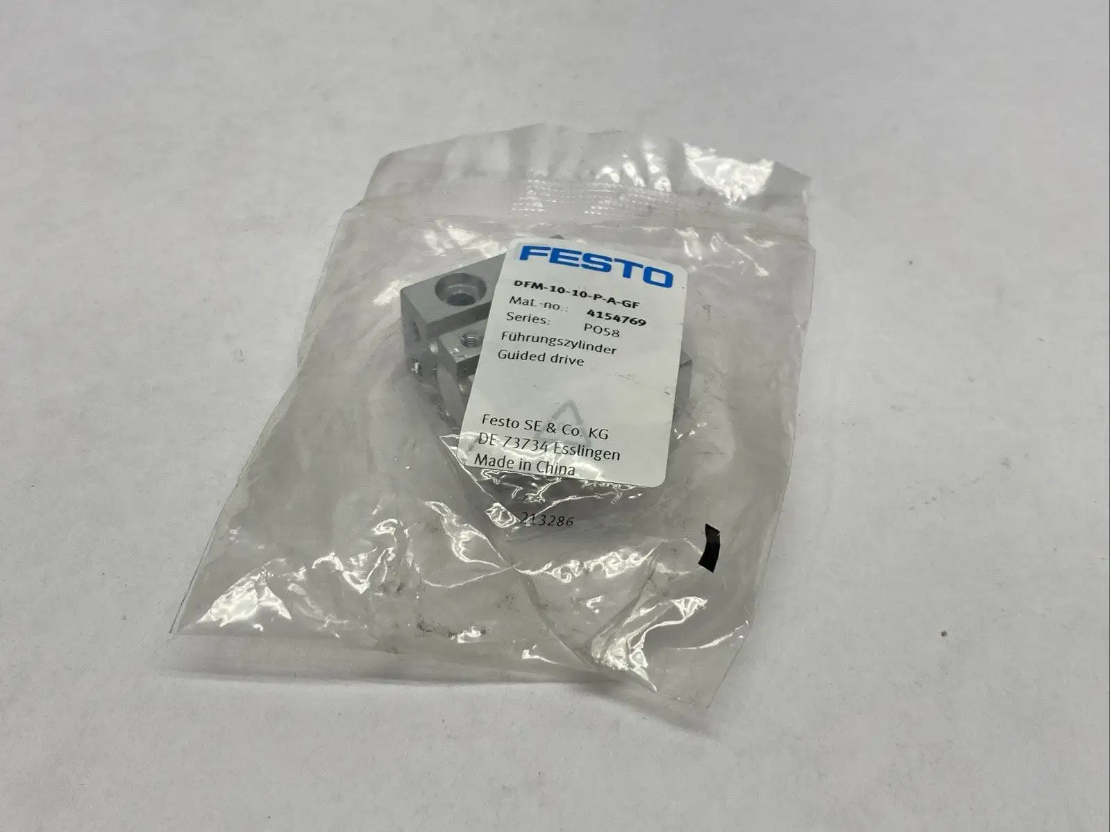 DFM-10-10-P-A-GF, 4154769 | Festo DFM-10-10-P-A-GF Pneumatic Guided Actuator 10mm Dia 10mm Stroke 4154769 - New