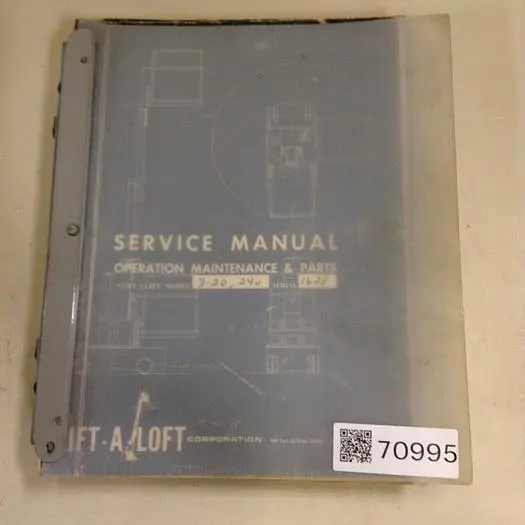 Used LIFT A LOFT 55-24.0 Manuals Michigan US | Ideal Machinery #567440