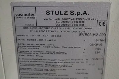 STULZ S.P.A EVE03 H2 220 AIR CONDITIONER STOCK 837A