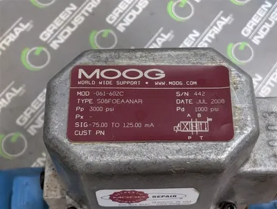 MOOG D654E003 Proportional Control Valve P04FXC1BNX 061-602C Used
