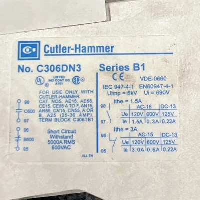 Used Cutler-Hammer 124547P1 Misc Industrial Equipment California US | Davliegogo LLC #1730870