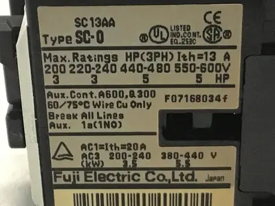 USED FUJI ELECTRIC SC-0 SC13AA