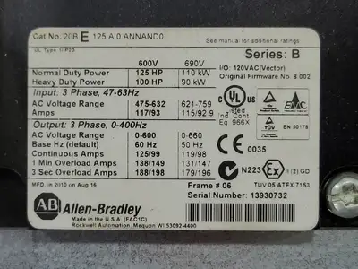 NEW ALLEN-BRADLEY 20BE125A0ANNAND0