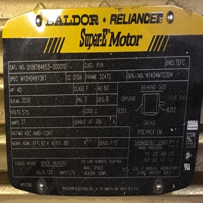 Baldor 40 HP Electric Motors