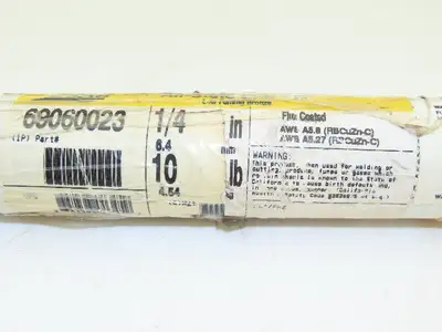 ESAB 69060023 1/4"x 36" Copper Brazing Alloy Flux Coated Bronze Rods 10Lbs