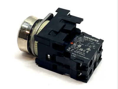 USED SIEMENS ILLUMINATED PUSHBUTTON RED 22MM LED