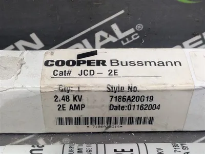 Cooper Bussmann JCD-2E General Purpose High Voltage Fuse 2E Amps 2.48kV New NIB