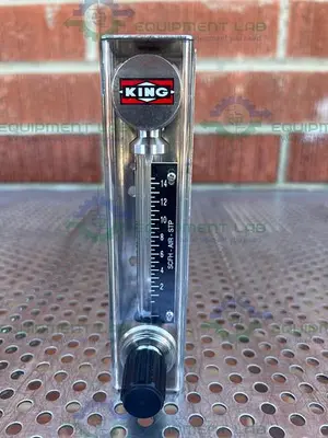 USED KING INSTRUMENT 74C214G021123510 GLASS TUBE FLOWMETER